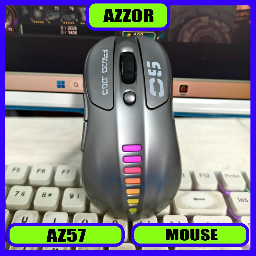

AZZOR AZ57 Беспроводная мышь Эргономика PAW3311 Трехрежимная легкая игровая мышь 12000 точек на дюйм Офисный аксессуар Мышь для ноутбука Agile