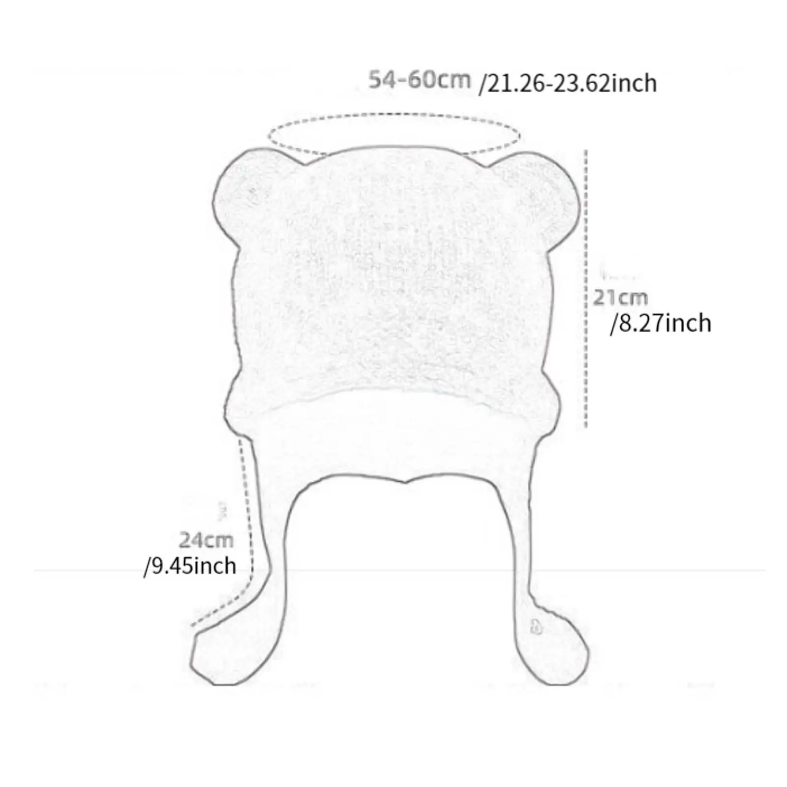 귀여운 곰 귀 니트 모자, 따뜻한 편안한 겨울 모자, 하이킹 캠핑 야외