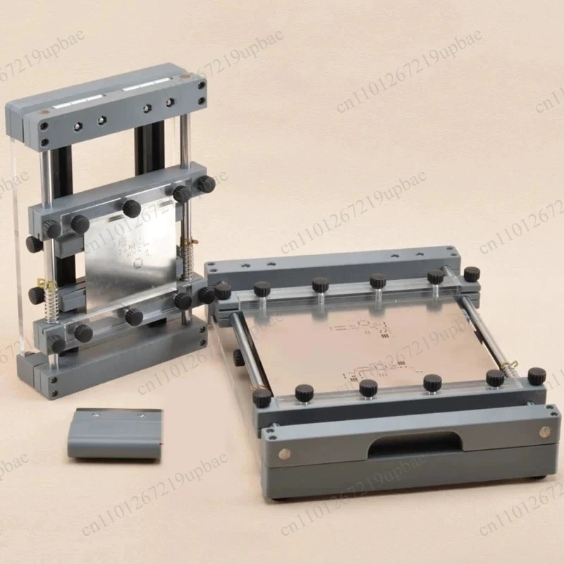 SMT Desktop Manual Precision Screen Printing Table, PCB Steel Mesh Solder Paste Screen Printing Machine for SMT Processing