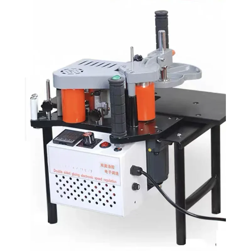 

1100WSmallManualDoubleSideGluingPortableBanderWoodworkingEdgeBandingMachine220V