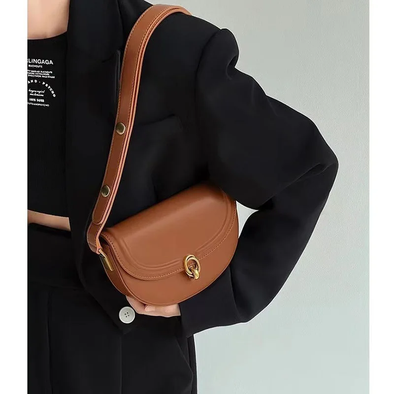 Luxury Small Crossbody Bags For Women 2023 Trend Designer Underarm One Shoulder Bag PU Leather Ladies Shopping Handbags Purses