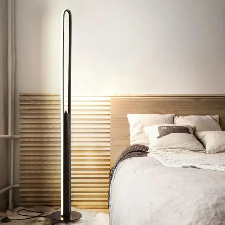 

Floor lamp modern minimalist creative Nordic style net red living room bedroom bedside led art ins vertical table lamp