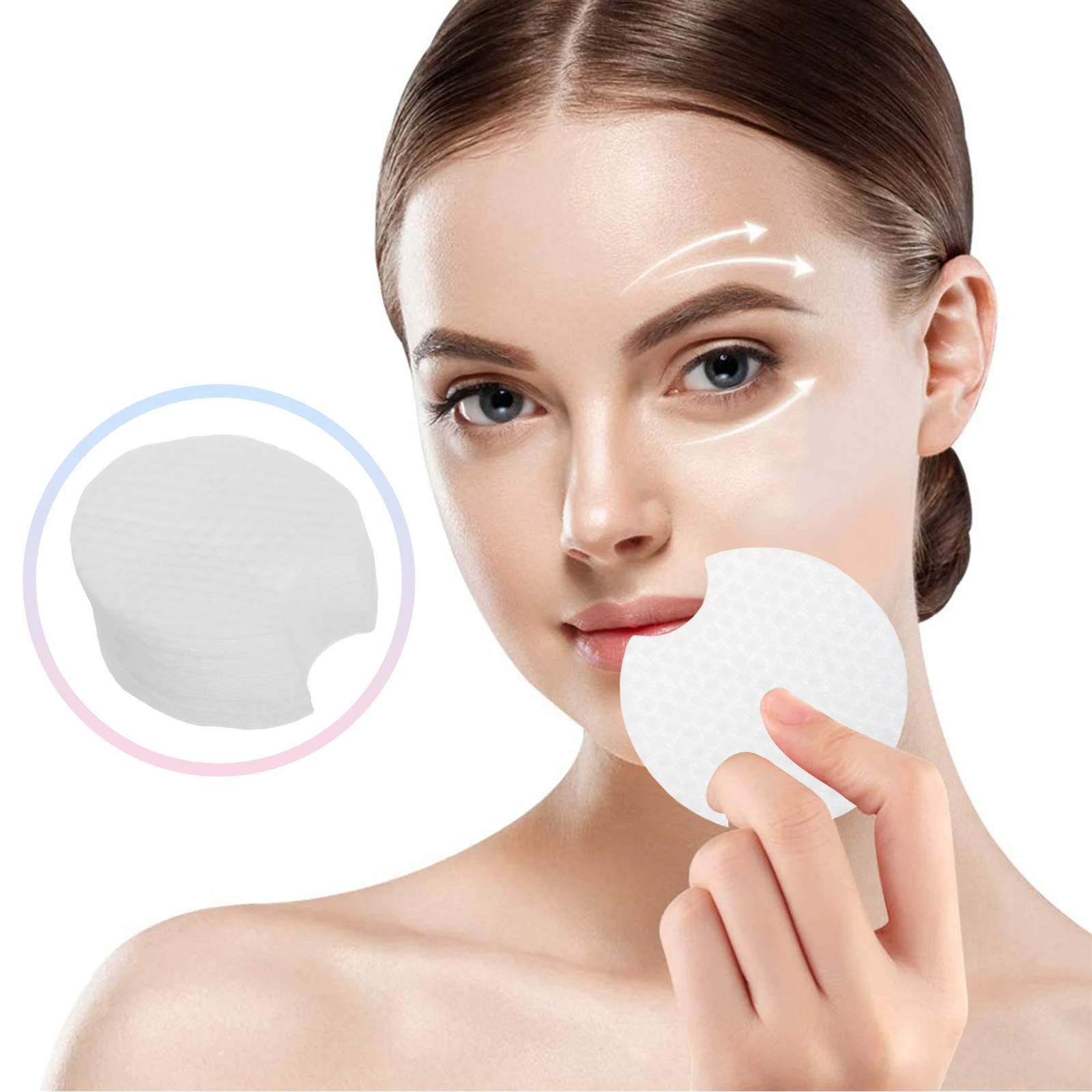 300pcs Watermelon Acid Face Cleaning Pads Makeup Remover Rounds Exfoliating Nonwoven Pads Deep Cleansing All Skin Types Reusable