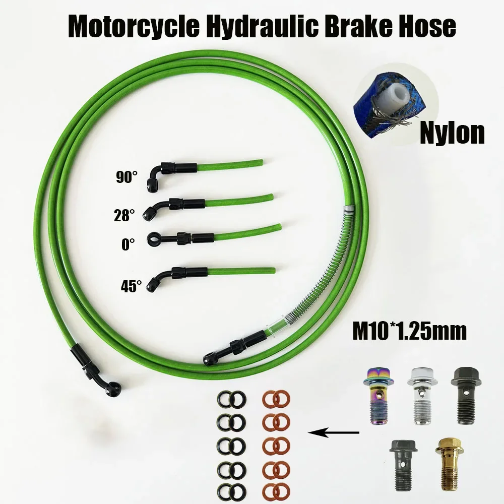 

AN3 M10 Motorcycle Steel Hydraulic Brake Clutch Line Hose Tube for Dirt Bike ATV Moped Scooter Go Kart Removing Fittings Banjo