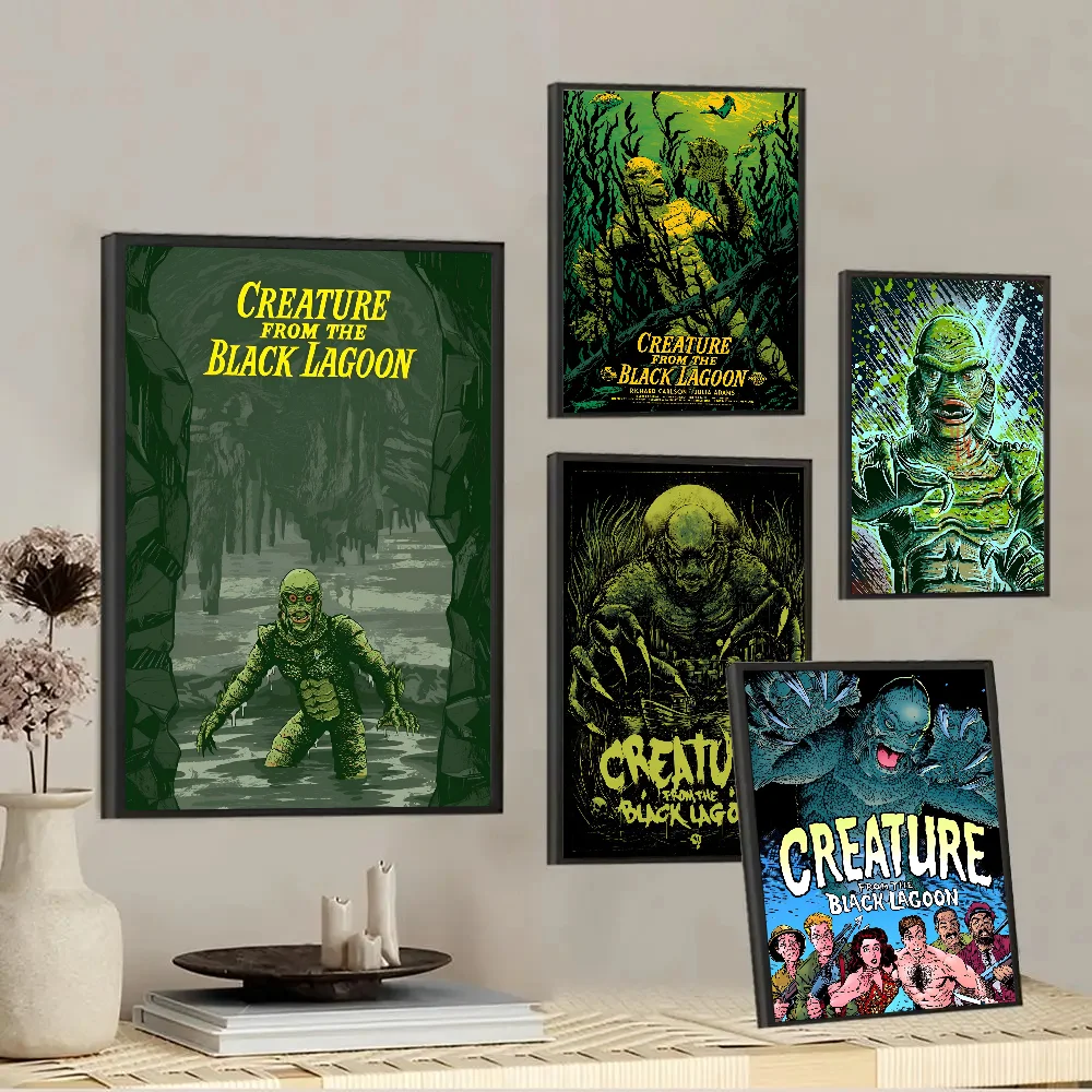 The Creature From The Black Lagoon Poster Stickers Living Room Bedroom Entrance Cafe Wall Art Decoration Painting Room Decor