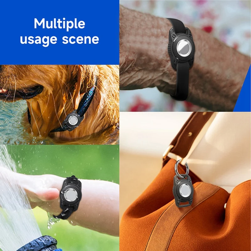 2X For Air Tag For Luggage, Keys, Bags, Dog Pet Collar,Wear-Resistant Anti-Scratch Protective Air Tag Holder Case