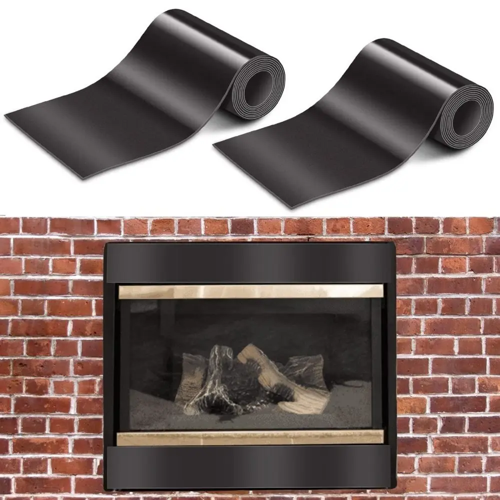 2 pcs Magnet Fireplace Windshield Draft Stopper To Block Fireplace Vent Cover Black Improves Insulation Fireplace Cover Home