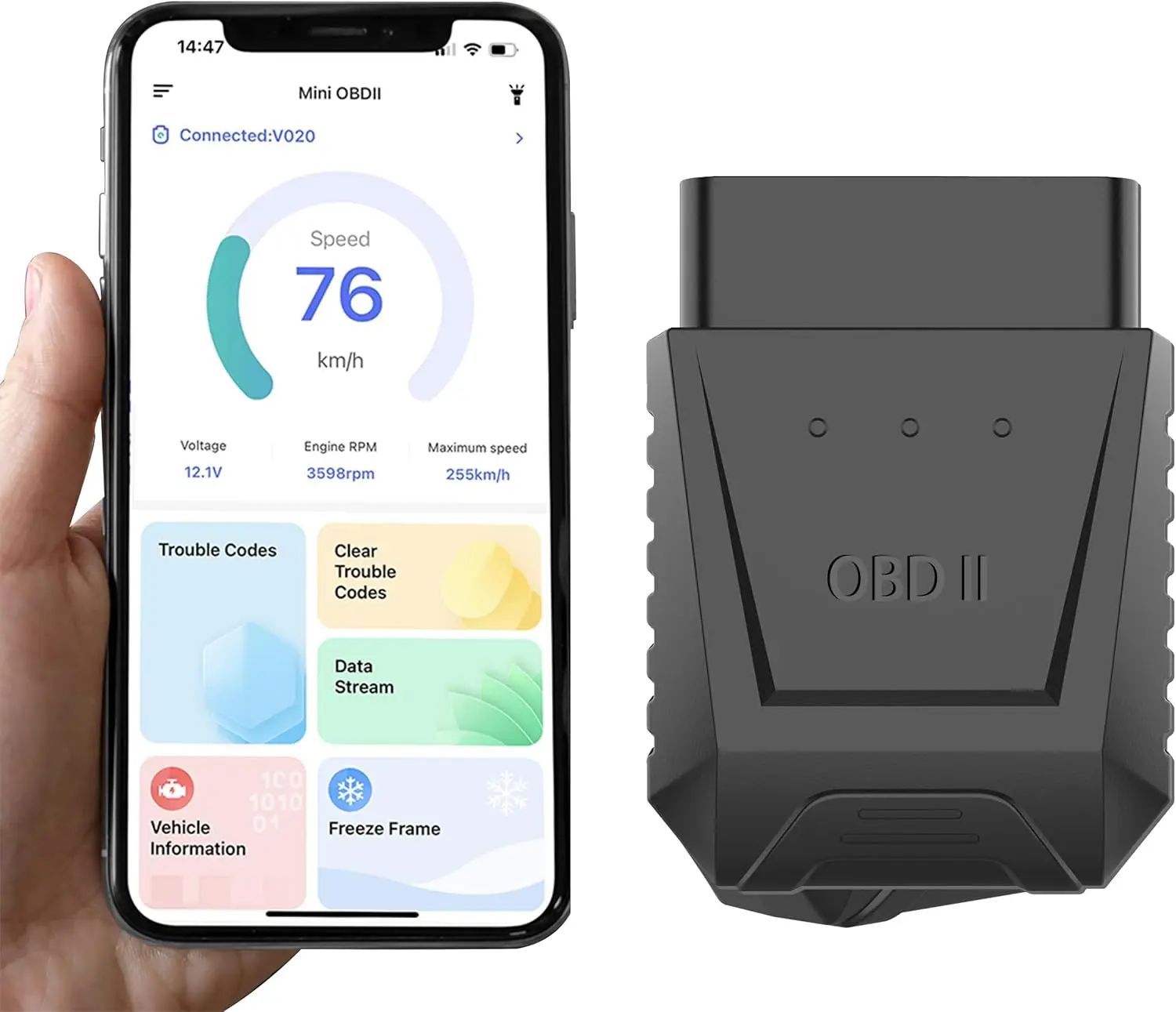 

Сканер OBD2 Bluetooth, двунаправленный диагностический инструмент для iOS и Android, FCA AutoAuth, 8+ горячего сброса