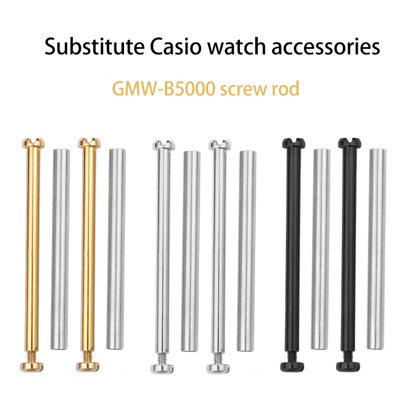 Suitable for Casio 35th Anniversary GMW-B5000 Small Square Men\'s Watch Accessories Screw Connecting Rod Watch Band Black Screw