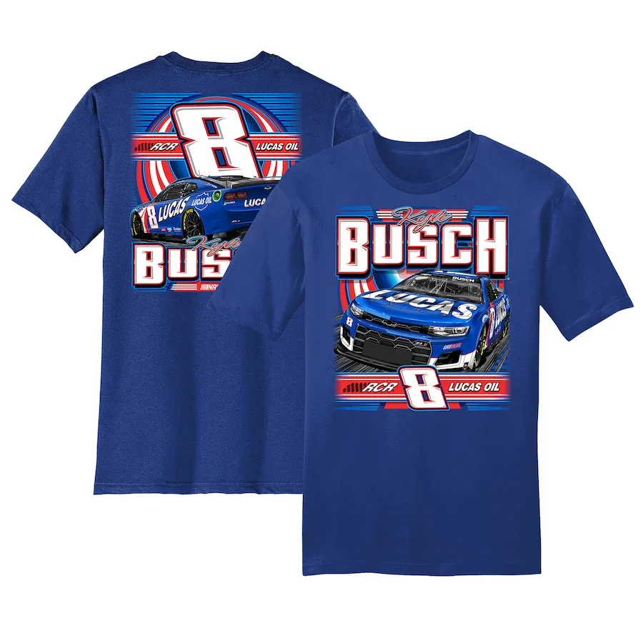 Kyle Busch Sports Racing T-shirt Men Women Summer Cotton Oversized Y2K Clothing Fashion Round Neck Short Sleeved Tee Streetwear
