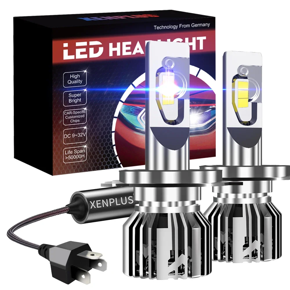 XENPLUS LED Headlight Bulbs U7 Super Bright H1 H4 H7 H11 9005 9006 9012 HB3 HB4 60W 10600LM 6500K 2PCS