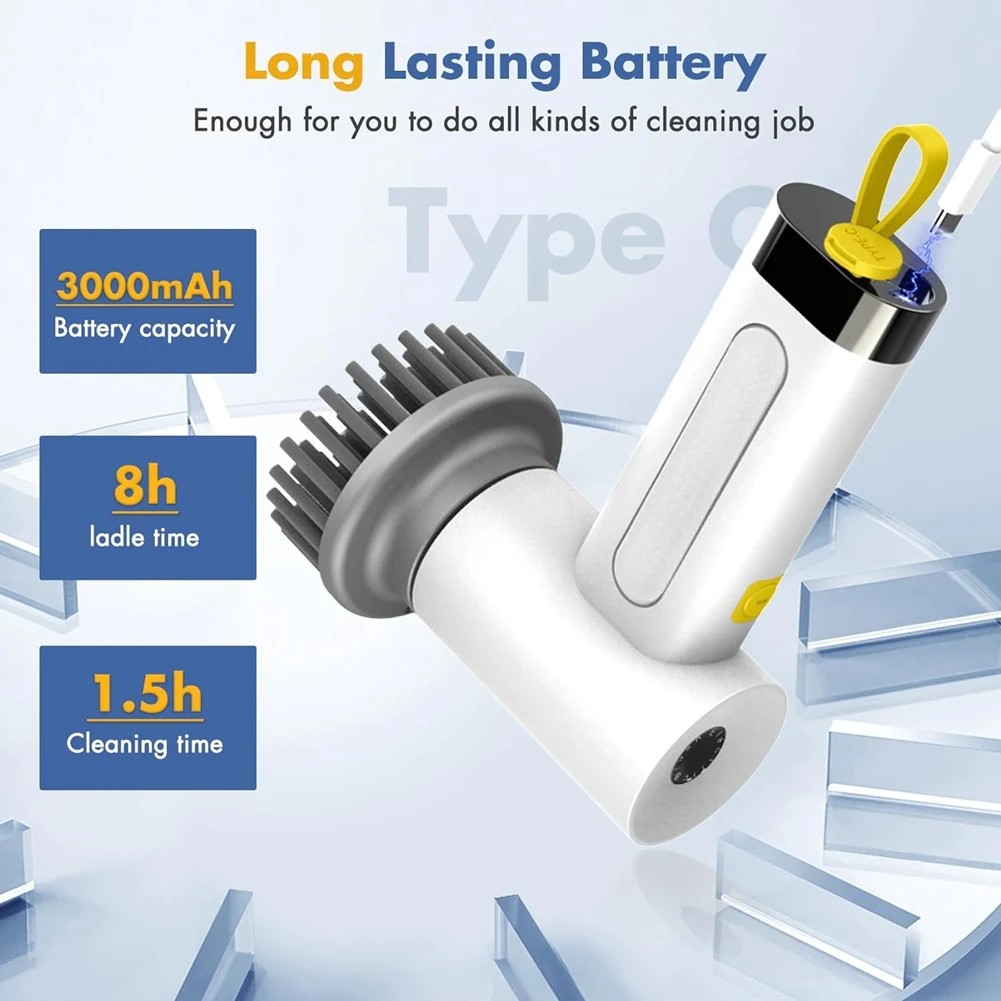 

T19C Electric Cleaning Brush, Spin Scrubber For Bathroom And Joints, Cleaning Brush For Household, Perfect For Kitchen Easy To U