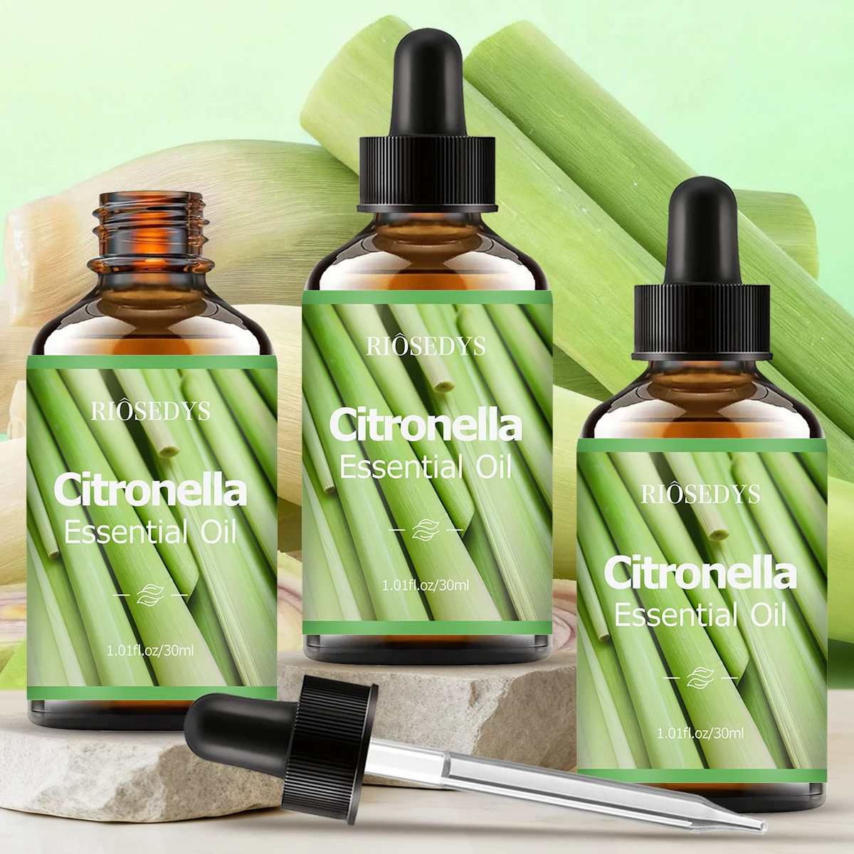 Aceite esencial de citronela con fragancia natural, es adecuado para tratamientos de masaje corporal, cuidado del cabello y difusor.