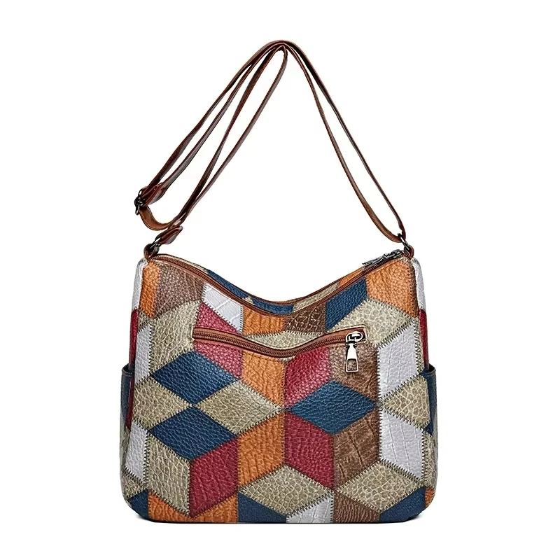 

Women'S Vintage Crossbody Bag Trendy Handbag Fashion Multi-Pockets PU Leather Shoulder Bag All-Match Retro Crossbody Pouch