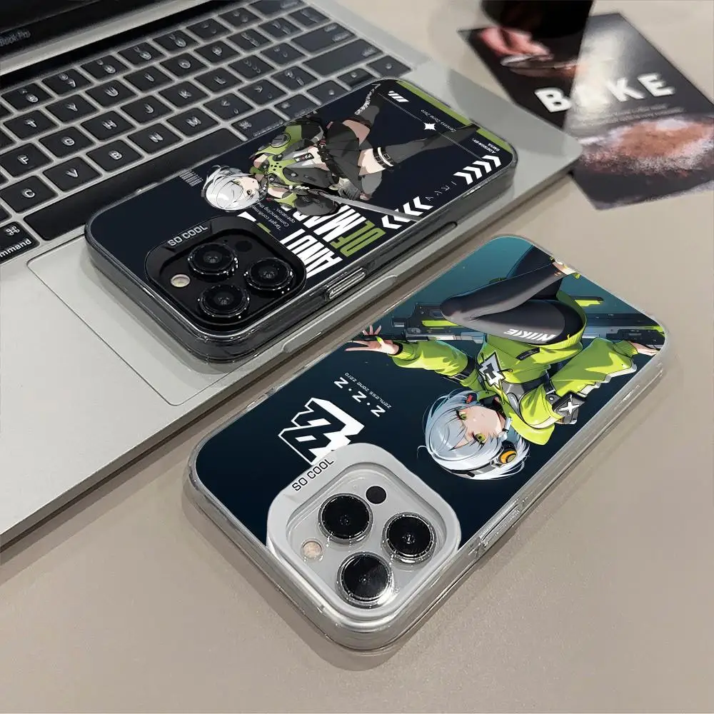 

Чехол для телефона ZZZ Silver Soldier Anby для iPhone 17, 16, 15, 14, 13, 12, 11 X XR XS 8 7 Pro Max Plus, полупрозрачный цветной защитный красивый