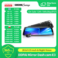 DDPAI Mola E3 9.35'' rearview camera Mirror Dashcam 2K Car Dash Camera Front and Rear Dual-Channel HDR Voice Control 24H Park