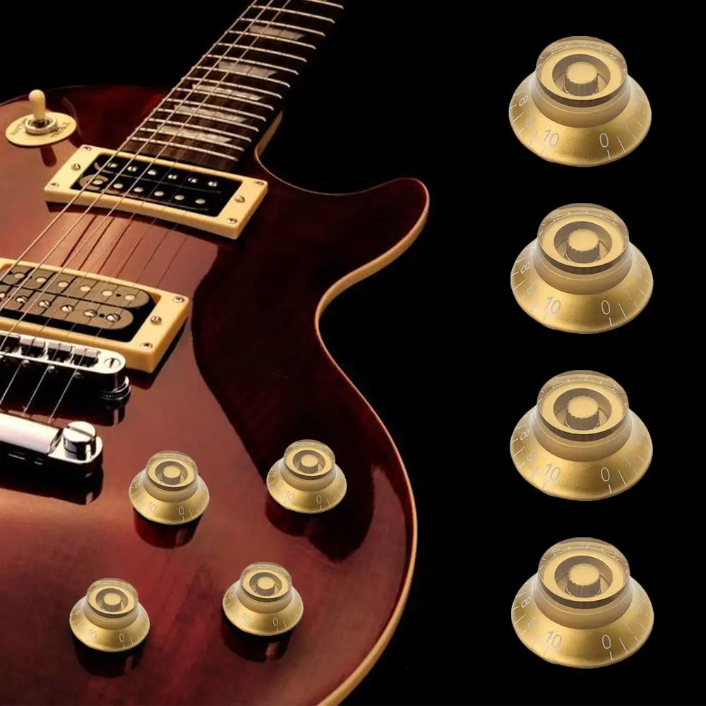 Guitar Accessories Electric Guitar Speed Control Tone Volume Knobs Bass Tuning Switch Hat Shape Knob For Les Paul LP