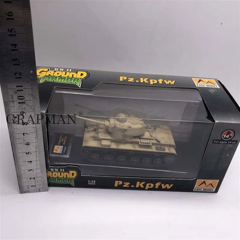 1/72 WWII Germany Pz.Kpfw Heavy Tank German Army Tank Platinum Collectible Assembled Model Finished Model Easymodel Toy