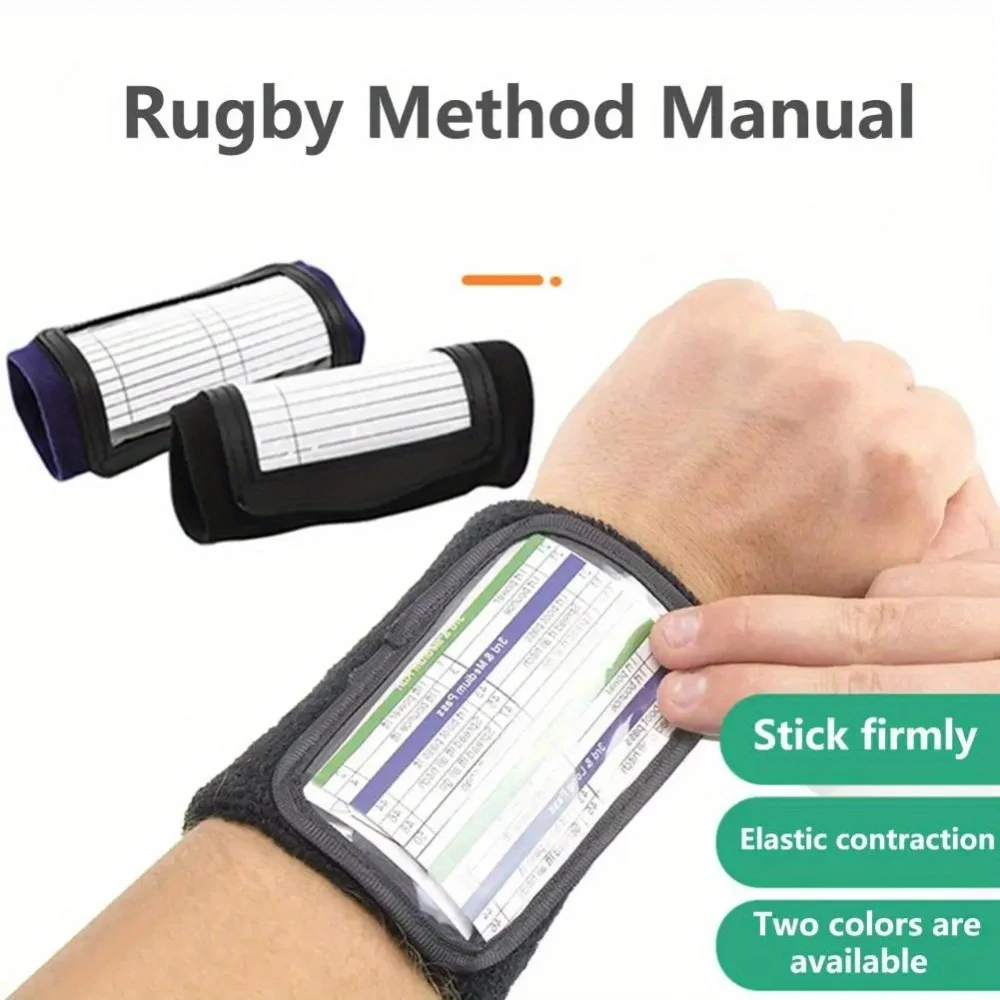 1PC Wrist Brace Waterproof Double Page Cotton Rugby Bracer Football Hockey Basketball Manual CoachBracer Wristband