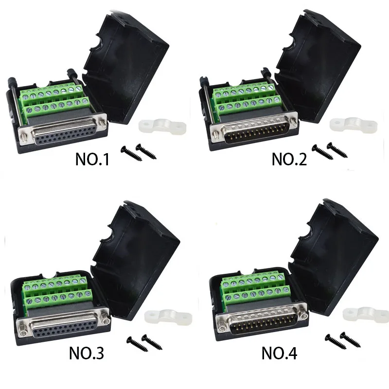 

DB25 plug solder-free male head female head 25-pin parallel port DR25 terminal board terminal block