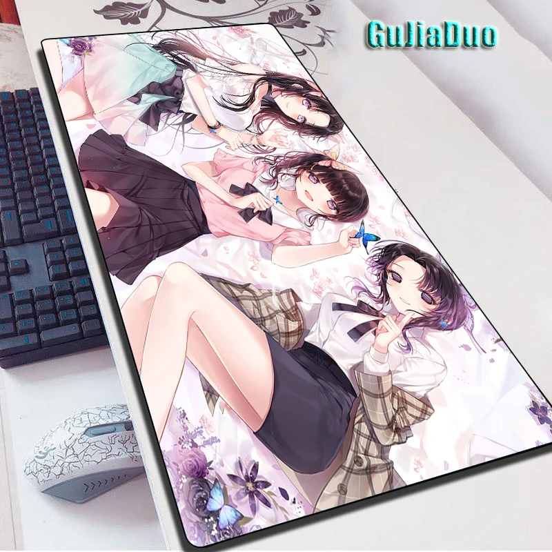 Kochou – tapis de souris Shinobu pour Gamer, Extra Large, Sexy, bande dessinée, pour ordinateur portable, accessoires de salle de jeu, Kawaii, Anime, tapis de Table pour PC