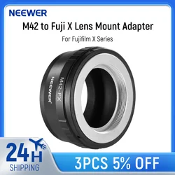 NEEWER M42 to Fuji X Lens Mount Adapter Compatible with M42 Lens to Fujifilm X Series Mirrorless Camera X-T2 X-T3 X-T5 X-T20