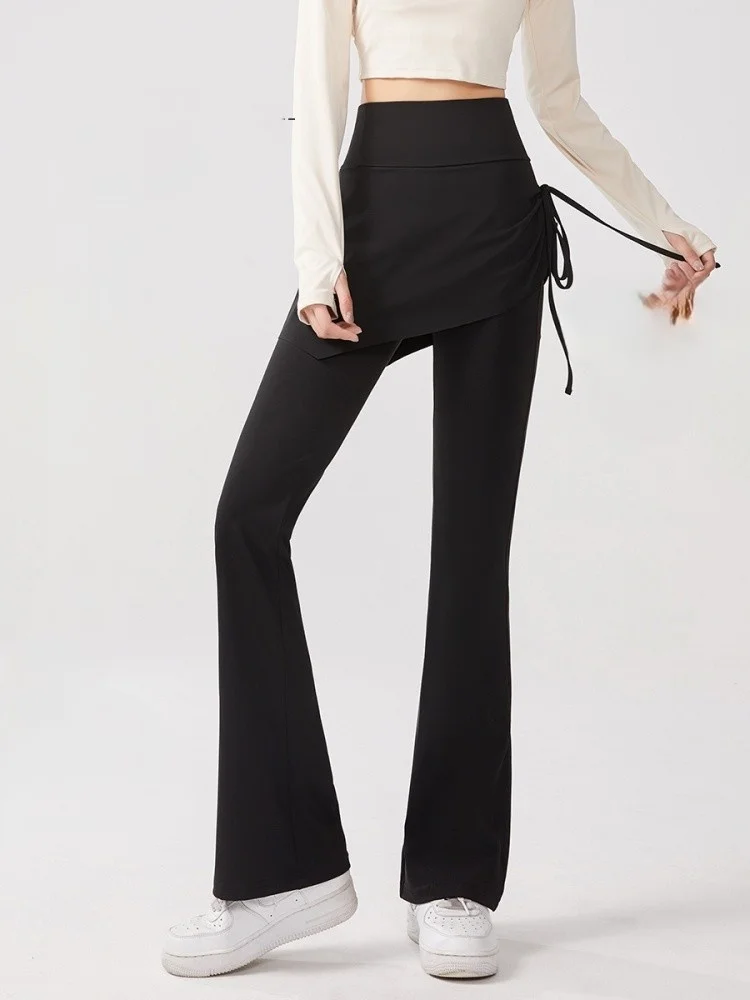 Yoga Pants Straight Leg Women Cropped Light Gray Style Harajuku Leisure Stripe Printing Fleece Lined Mujer Squat Blue Geometric