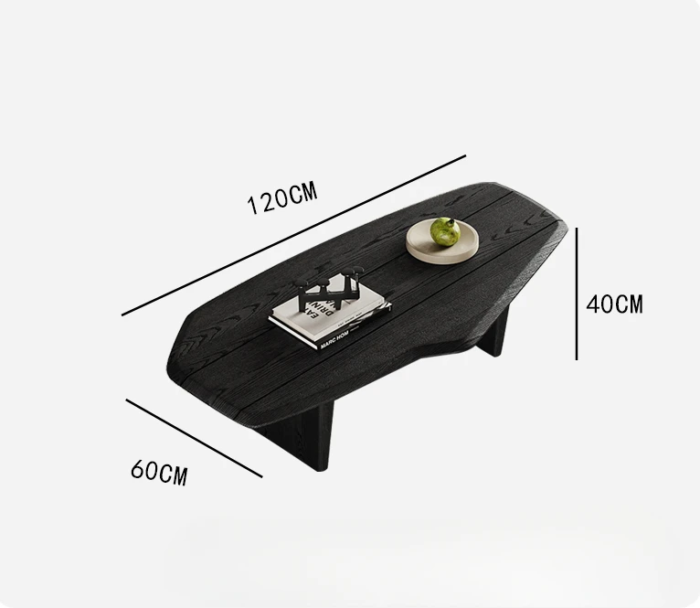 

Living Room Household Creative Small Unit Coffee Table Wabi Sandy Wind Solid Wood Minimalist Special-shaped Coffee Table