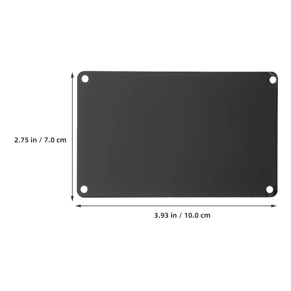 10 Pcs Signs Blank Signage Door Plate Aluminum Metal Name Hotel Wall-mounted Black Card Supply Printing Office