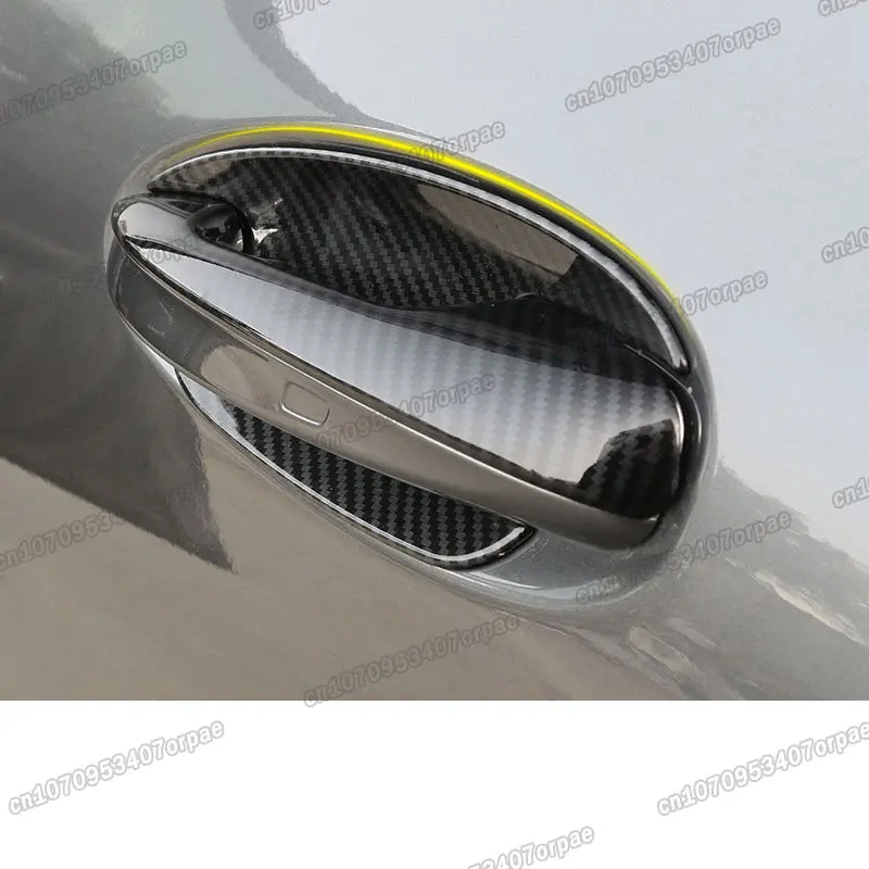 carbon fiber car door handle trim bowl decoration for mercedes benz a b cla gla glb class x247 w247 h247 w177 v177 c118 auto