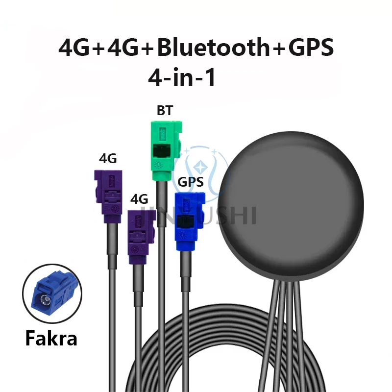 1Pcs 4G+4G+GPS+WIFI Antenna Four in One 2.4G LTE+GPS+2.4Ghz Bluetooth 5G Combined Antenna Outdoor Paste 1.5M SMA FAKRA