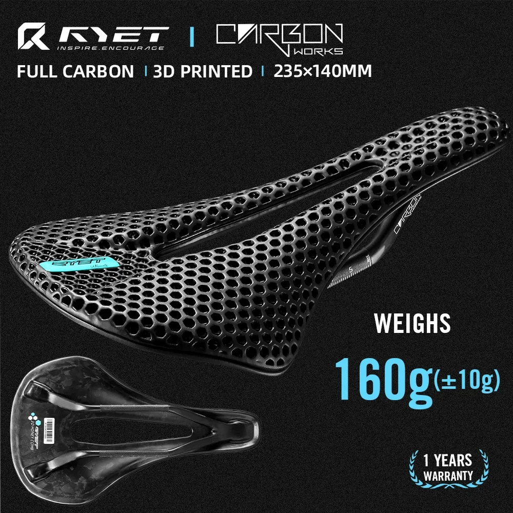 

RYET 3D печатное велосипедное седло из углеродного волокна супер легкое дорожное MTB сиденье для горных гонок велосипедное сиденье подушка аксессуары для велоспорта