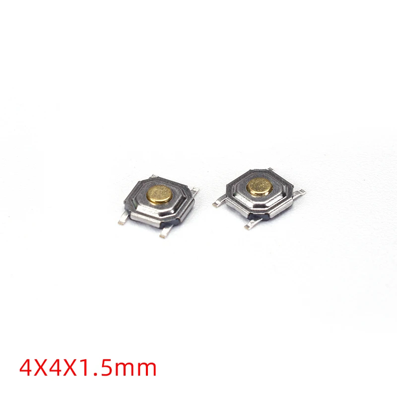 10Pcs 4X4X1.5mm SMD 4PIN Push Button Tact Switch Micro Key Power Switches for Electronics 4x4x1.5 Inches