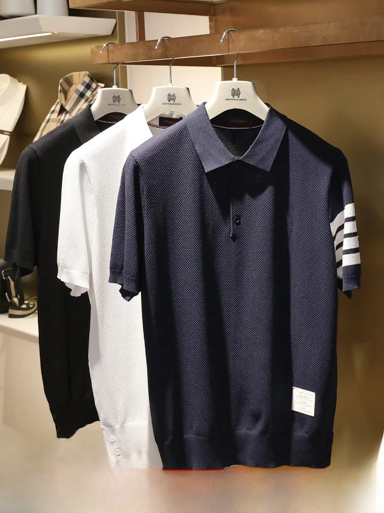 

Ding Li Рекомендуемые американские роскошные летние мужские деловые повседневные дышащие эластичные трикотажные ор Све irt