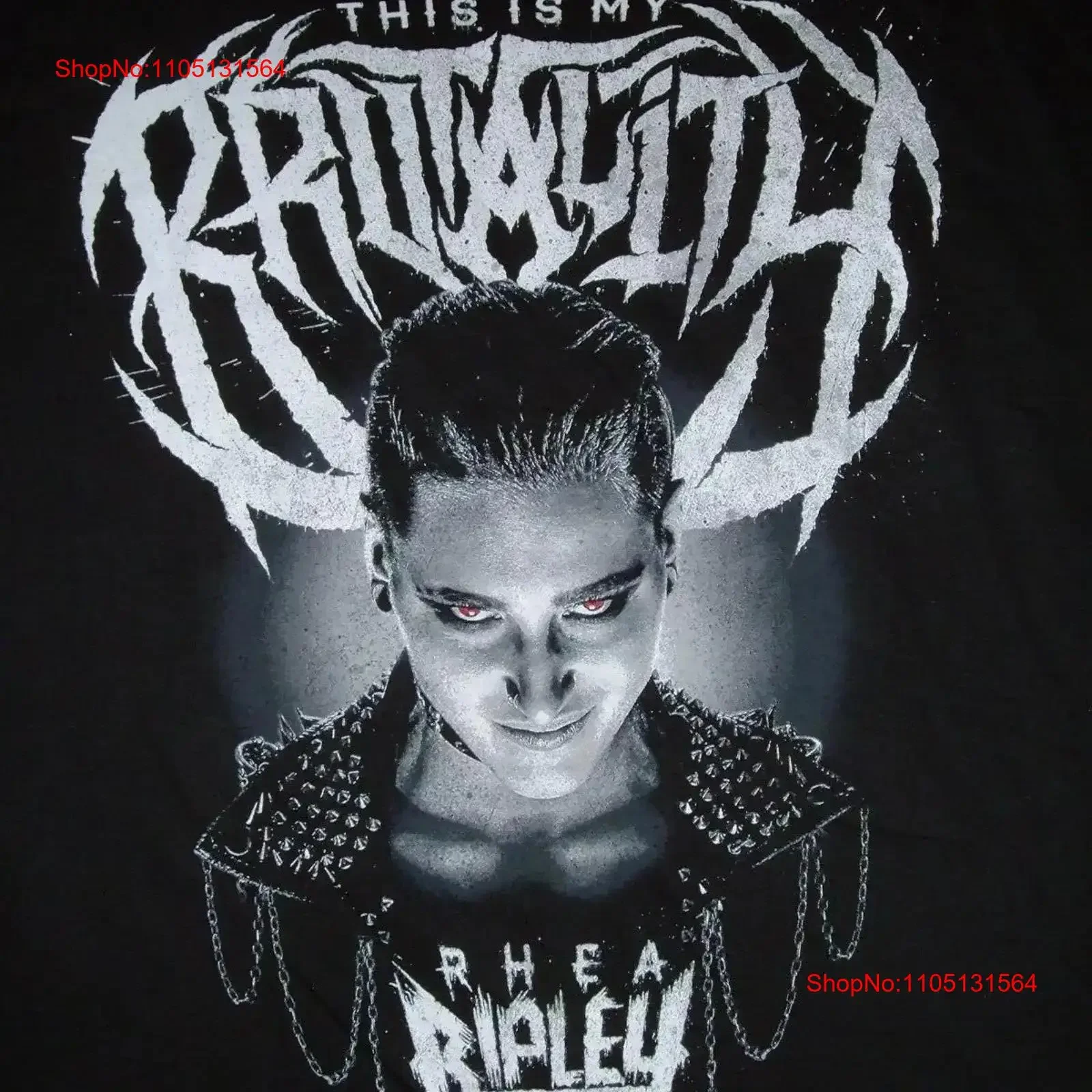 تي شيرت Rhea Ripley This Is My Brutality من القطن الأسود مقاس كامل S 5XL عتيق مغسول وجيد التهوية أنيق قليلاً ملابس الشارع #1