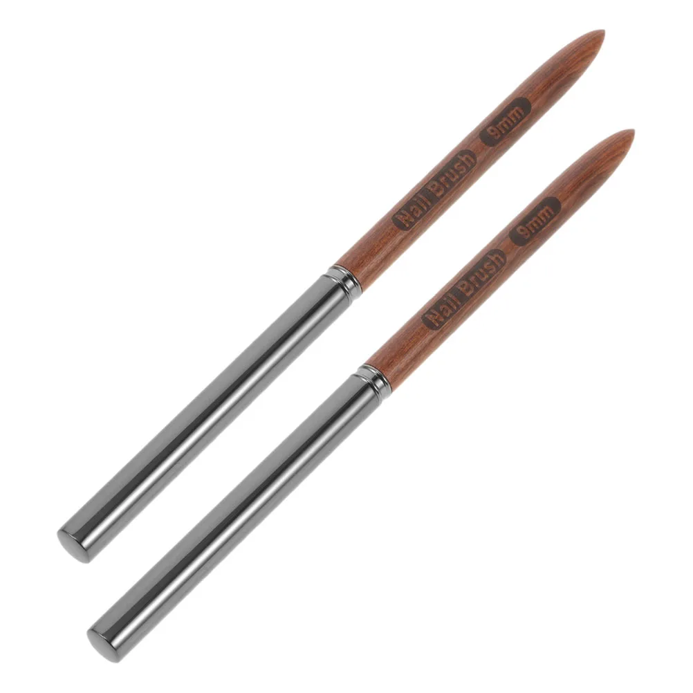 

2Pcs Pen Wooden H Fine Tip Manicure Brushes Plastic Nail Painting Tool Nails Nail Pen Pens Drawing Supplies
