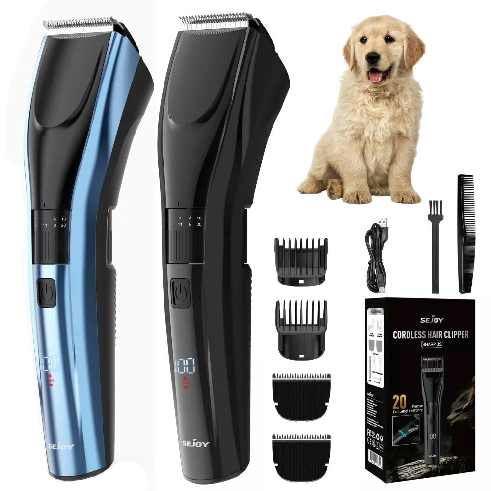 Sejoy Pet Hair Clippers For Dog Cat Hair Trimmer ShARP3S Cat Shaver Hair Cutting Machine Puppy Grooming Haircut Low Noice