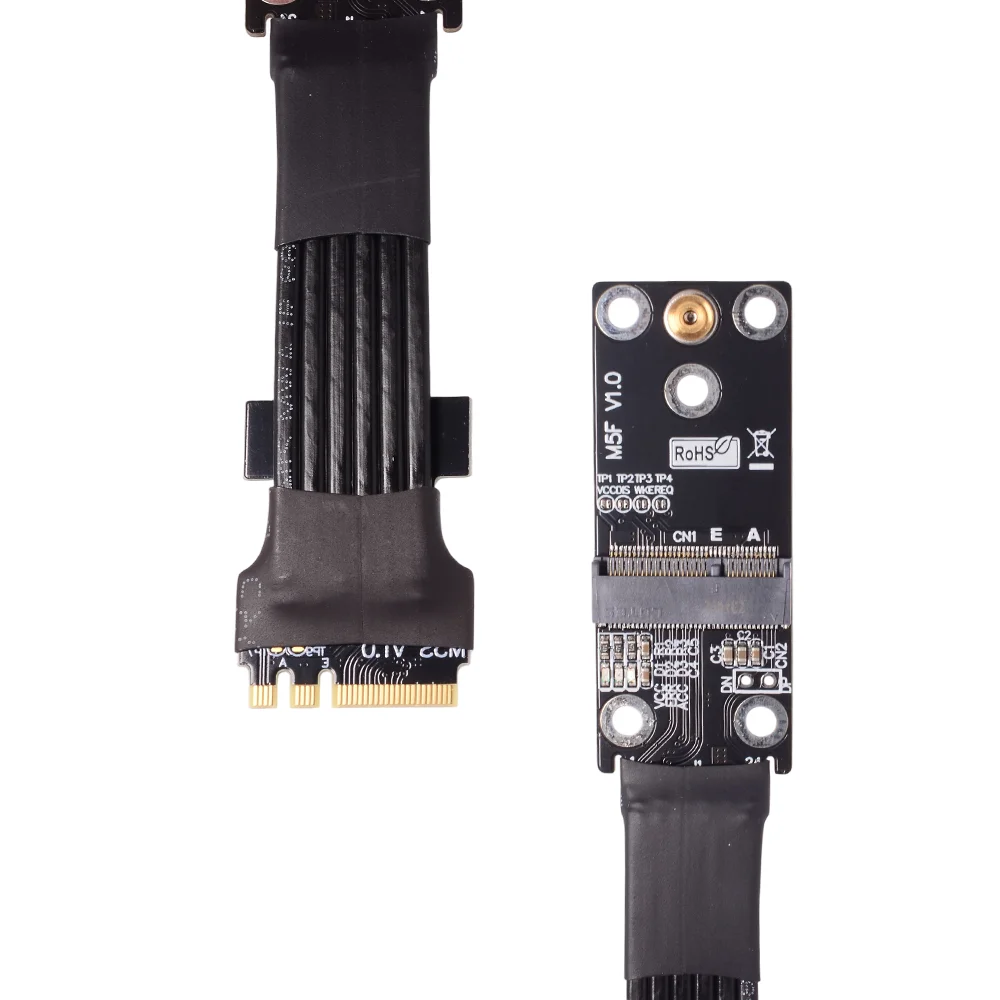 الناهض PCI-e 4.0 M.2 واي فاي الشريط الناهض بطاقة كابل محول PCI-E 4.0 M2 WiFi مفتاح A.E محول كابل مسطح لموسع اللوحة الأم