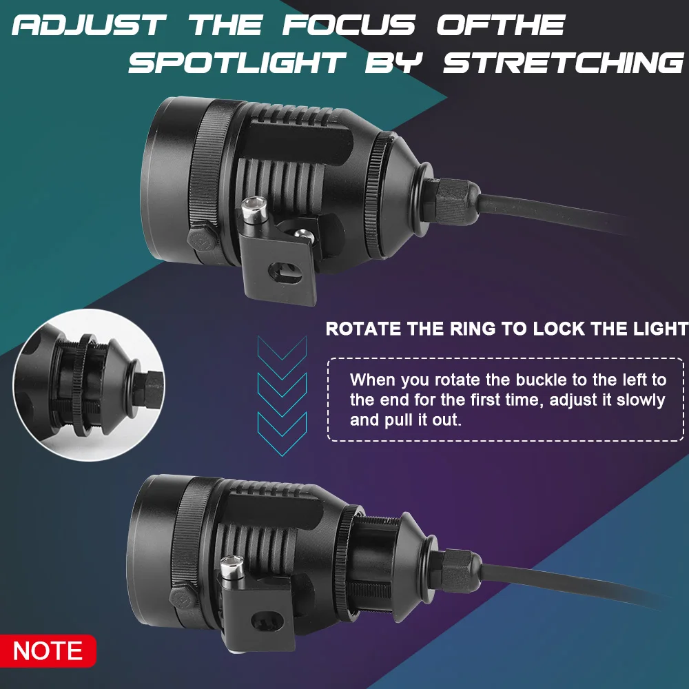 دراجة نارية led الأضواء تعديل الليزر برميل المصباح الخارجي LED مصباح دراجة نارية الضباب مصباح للطرق الوعرة 4x4 ATV UTV 12 فولت 24 فولت