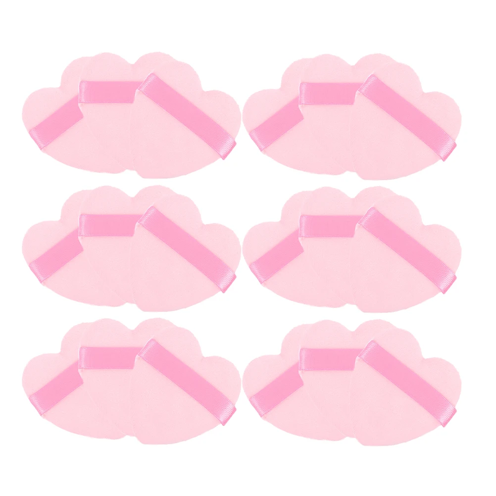 

50pcs Heart Love Flocking Makeup Tools for Make Up Puff Small Powder Puff Face Body Gentle