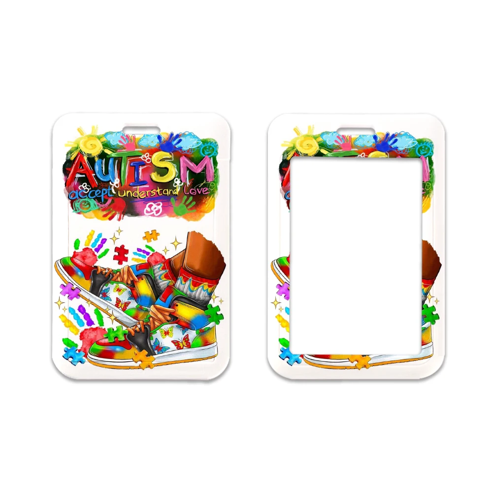 Autismo Neck Strap ID Badge Lanyards, Chaveiros Acessórios, Subway Access Card Holder, Keychain Key Holder, Presentes