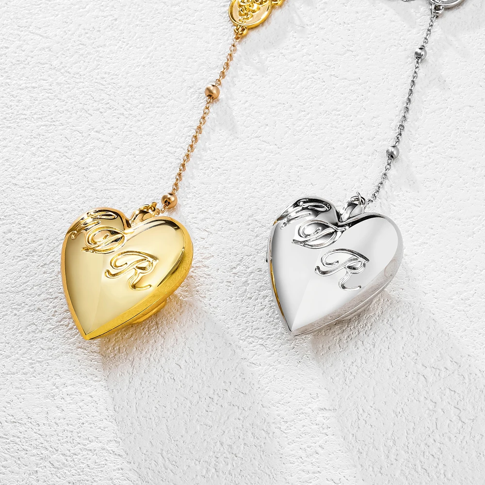 قلادة مدلاة بفتحة على شكل قلب من DCARZZ LDR قابلة للفتح، سلسلة عنق مغناطيسية للنساء والفتيات