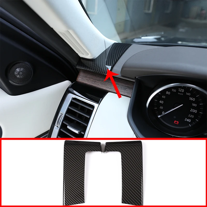 

2 Pcs Carbon Fiber For Land Rover Discovery 5 L462 LR5 2017-18 Range Rover Sport 2018 ABS Dashboard Decoration Cover Trim