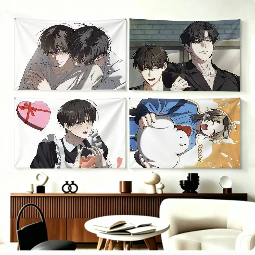 BL T-The Hunters Gonna Lay Low Flags Wall Hanging Background Art Banner for Bedroom Home Outdoor Decor
