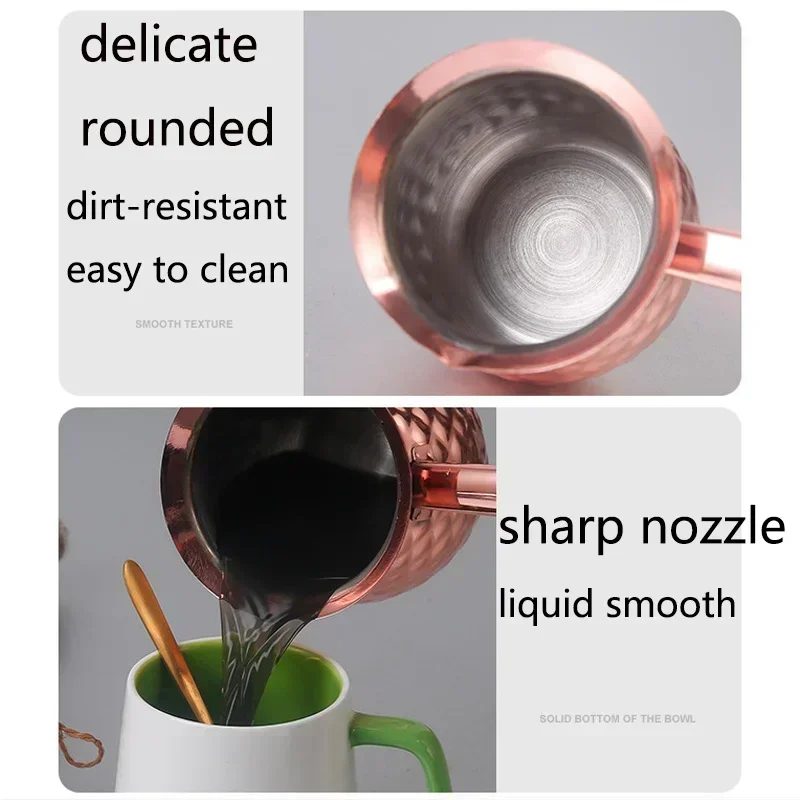 

1pcs Turkish Coffee Pot Stainless Steel Container Coffee Pots Milk Frothing Pitcher Greek Dubai Milk Coffee Warmer