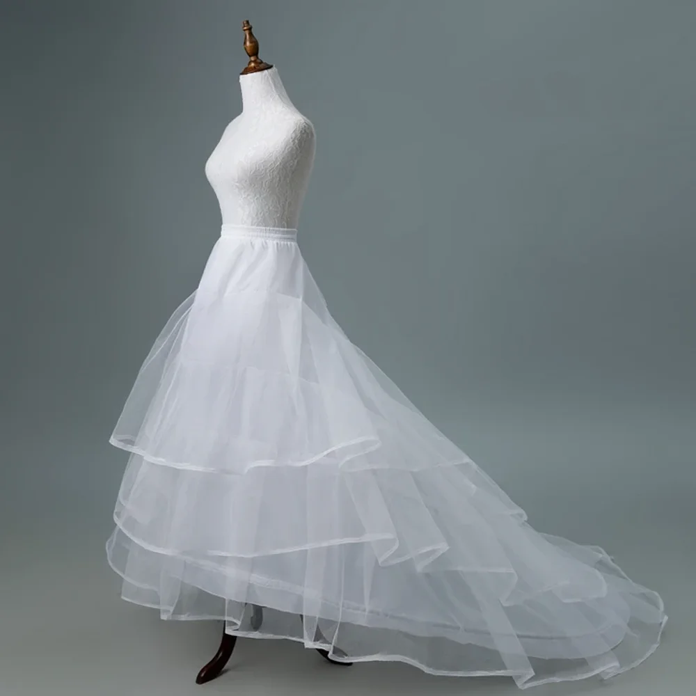 

Petticoat Crinoline Slips Hoop Skirt Vintage Underskirt 2 Hoops with 3 Layers Tulle Wedding Mermaid Petticoats for Bride
