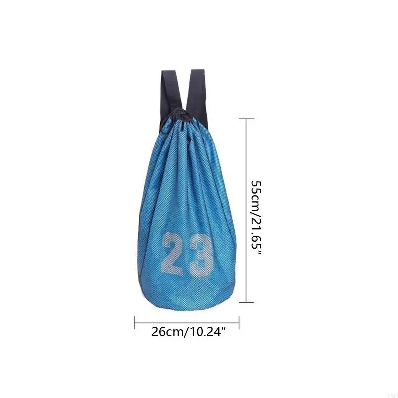 92ME 1Pc Fitness Volleyball Soccer Training Drawstring Storage Bag Shoulder Mesh Pack