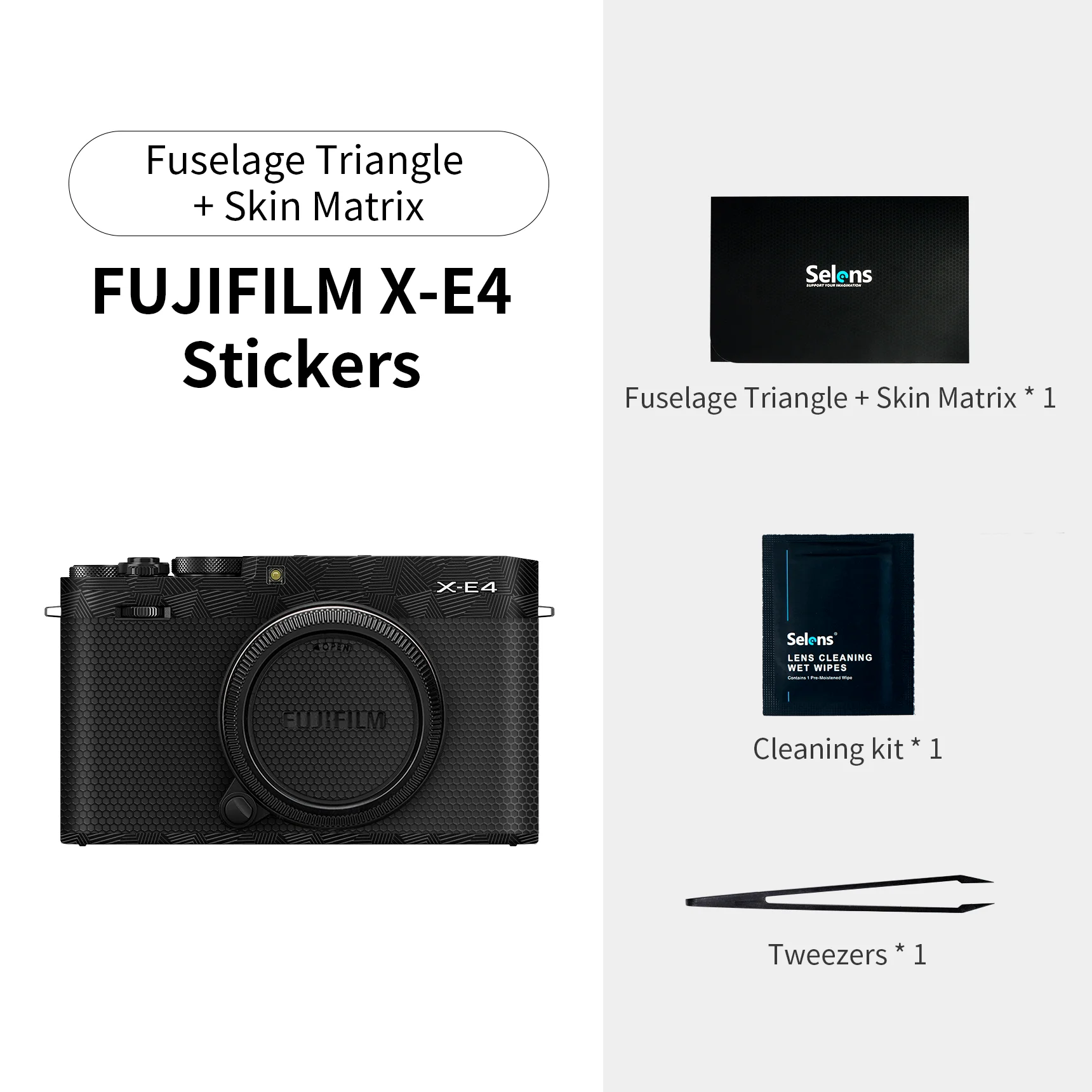 Selens Camera Body Protection Sticker Film Anti-Kras Vinyl Skin Wrap Cover Guard 3M Materiaal voor Fujifilm X-E4