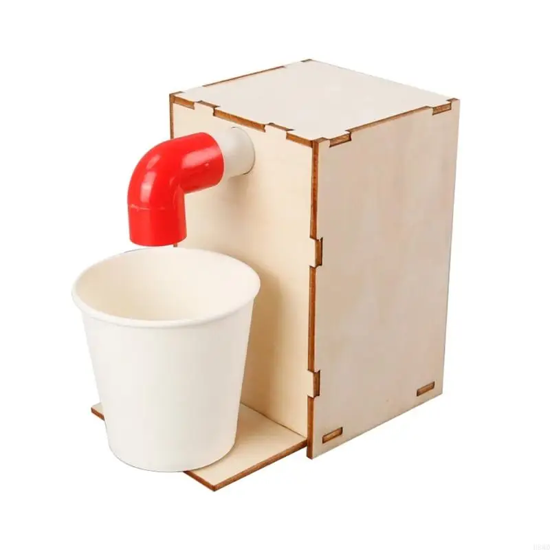 Wooden Automatic Water Dispenser Building Set Assembly Science Experiment Model For Kids Educational STEM Project H8WD