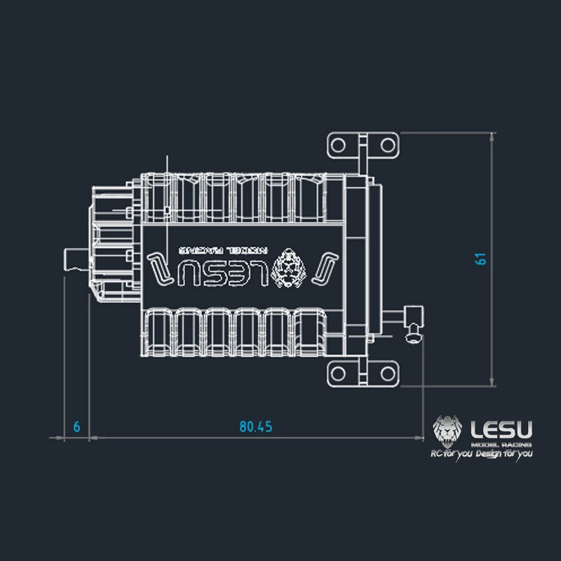 LESU-Boîte de vitesses à couple élevé à 3 vitesses, transmission A pour tracteur RC Tamiyaya, modèle de bricolage, TOULilBathroom, BBY TH05101, échelle 1/14